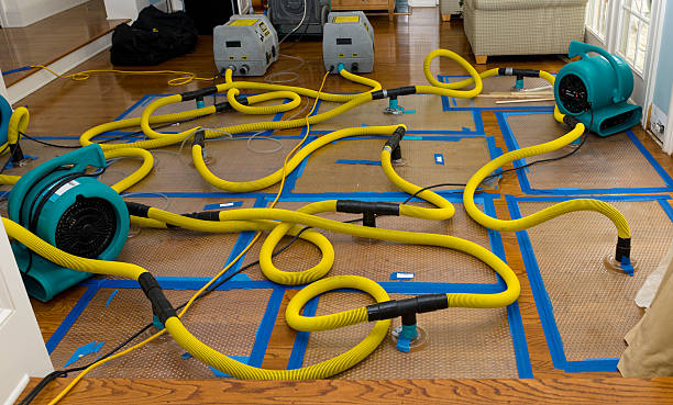 Professional Flood Damage Restoration technician working in Farmington, NH